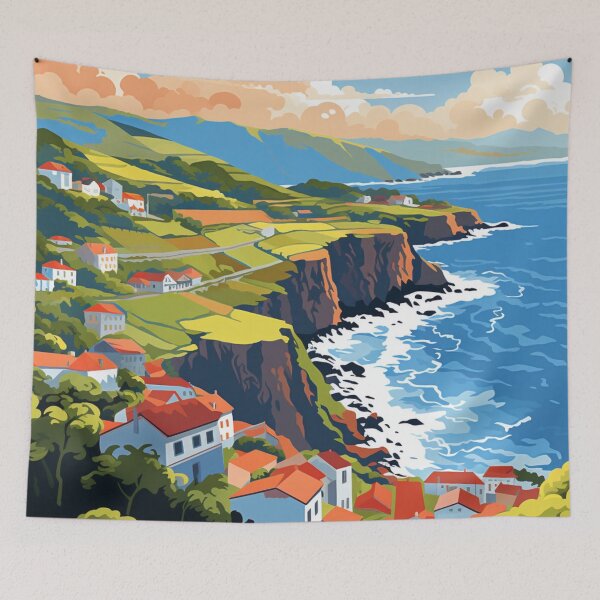 Item preview, A Pop Art Travel Print of Azores - Portugal designed and sold by StudioRedKoala.