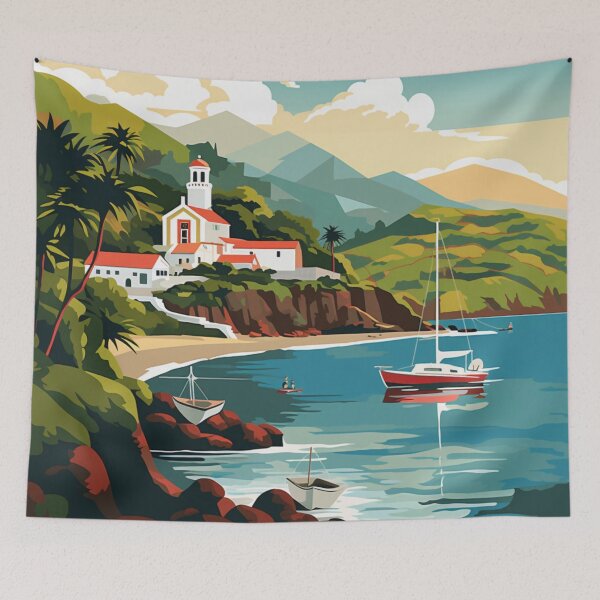 Item preview, A Pop Art Travel Print of Azores - Portugal designed and sold by StudioRedKoala.
