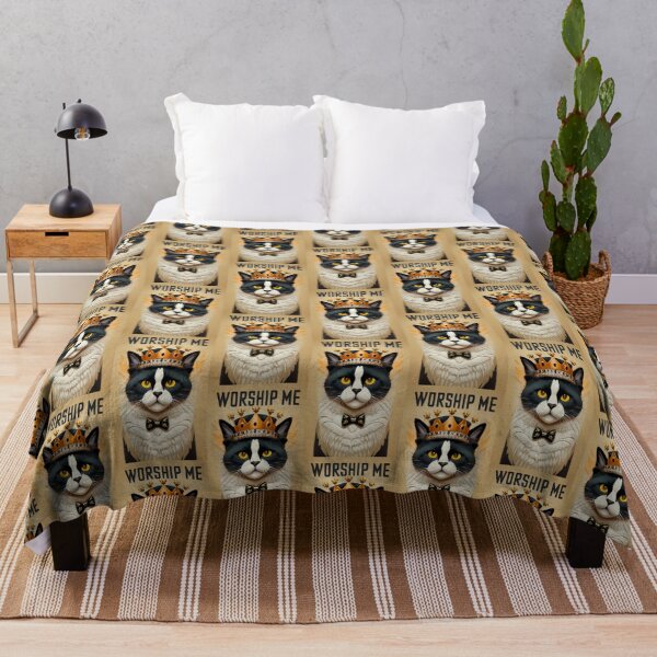 Item preview, Worship Me - The Royal Tuxedo Cat #2 designed and sold by Electric-Easel.