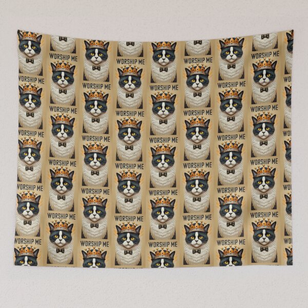 Item preview, Worship Me - The Royal Tuxedo Cat #2 designed and sold by Electric-Easel.