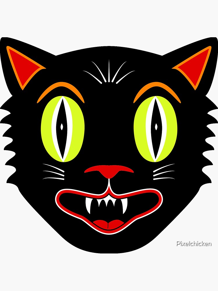  Black CAT Logo Vinyl Stickers Symbol 5.5 Decorative