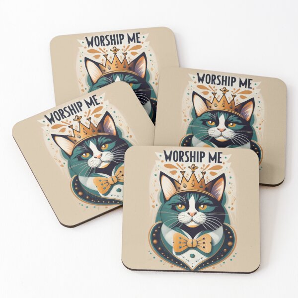 Item preview, Worship Me - The Royal Tuxedo Cat #1 designed and sold by Electric-Easel.