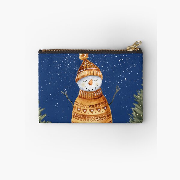 Item preview, Snowman in a winter snow storm designed and sold by sassandsun.