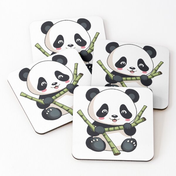 Item preview, Cute Baby Panda Sitting Holding Bamboo designed and sold by NuiNuiDesigns.