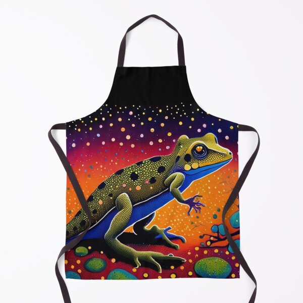 Item preview, Australian Gecko Aboriginal Dot Art Painting Colourful designed and sold by Michael Voyler.