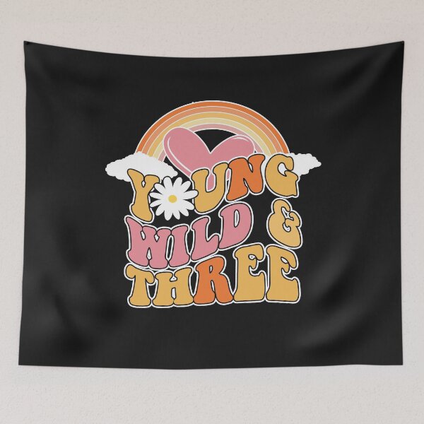 Item preview, Young Wild & Three Groovy 3rd Birthday Hippie Sunflower  designed and sold by William Parker.