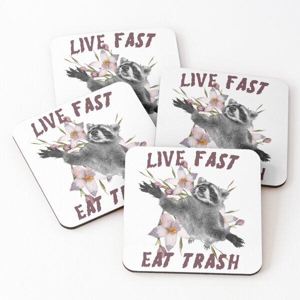 Item preview, Live Fast Eat Trash designed and sold by ArtofAddison.
