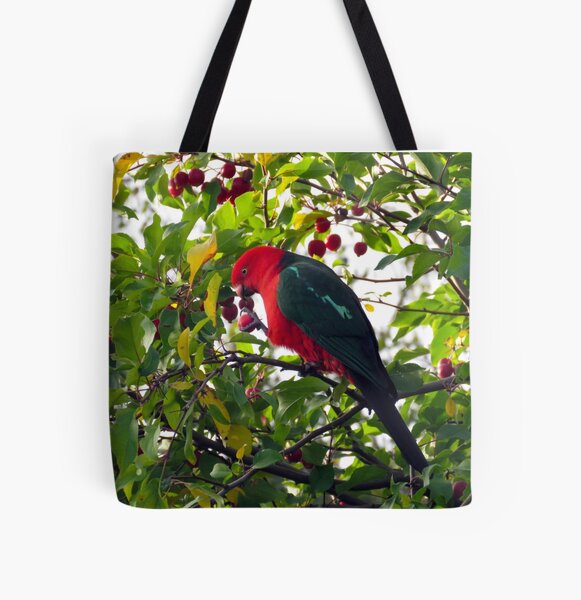 King Parrot has a snack All Over Print Tote Bag