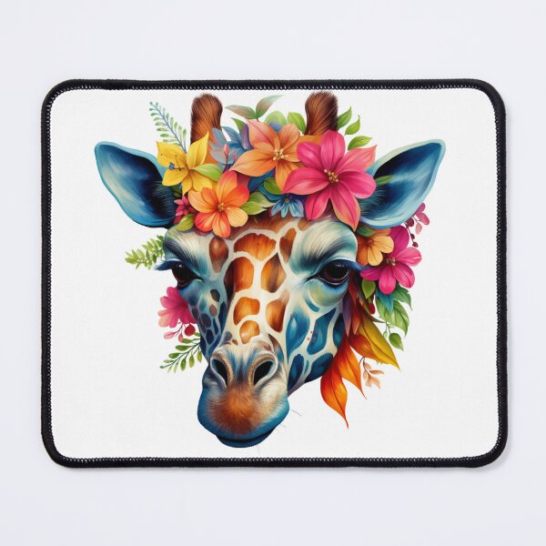Item preview, Beautiful Giraffe wearing a flower crown designed and sold by liana campbell.