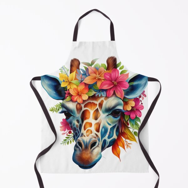 Item preview, Beautiful Giraffe wearing a flower crown designed and sold by liana campbell.