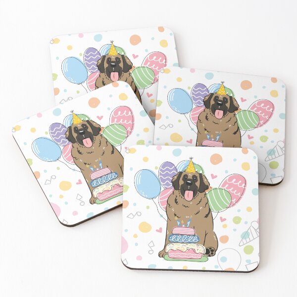 Item preview, Yellow Leonberger Dog Birthday Party 2 designed and sold by Lulupainting.