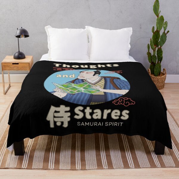Item preview, Thoughts and Stares with Japanese Samurai Spirit (blue) designed and sold by Mika2525-smile.
