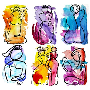 Artwork thumbnail, Colorful Women Existing in Lines by ThespisMedia