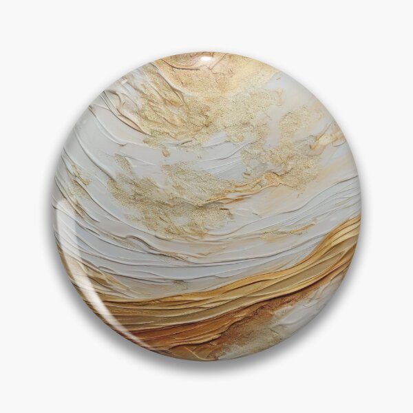 Item preview, Golden swirls in white clay ! designed and sold by UmagineArts.