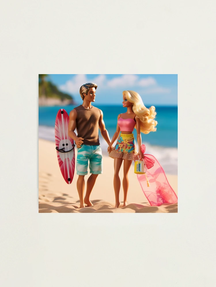 Barbie and Ken At the Beach Color Tapestry