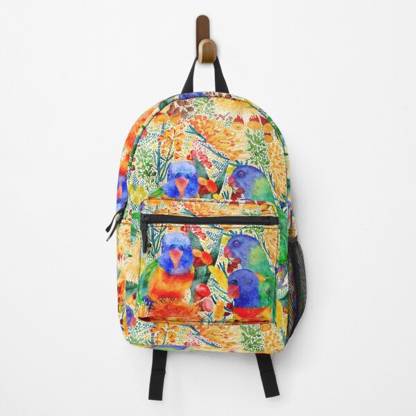 Item preview, Rainbow Lorikeet Botanical Garden designed and sold by Sketchbook Designs.