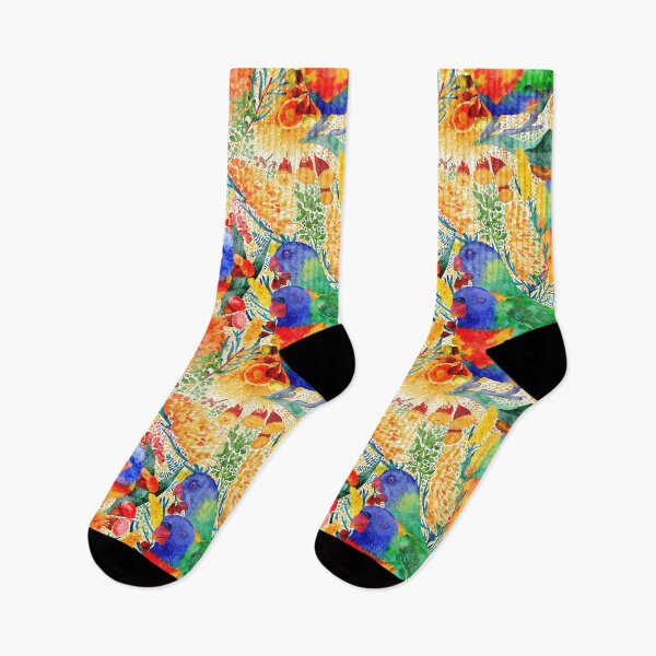 Item preview, Rainbow Lorikeet Botanical Garden designed and sold by Sketchbook Designs.