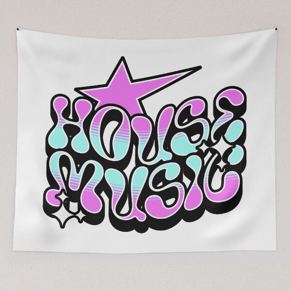 Item preview, HOUSE MUSIC  - Y2K Steez (pink/blue)  designed and sold by Discothreadz.