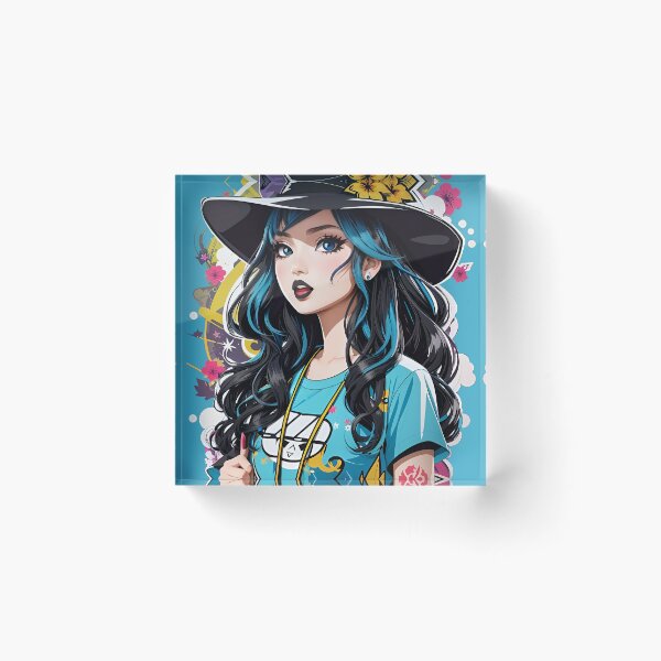 Item preview, Kawaii Witch Anime Girl - Adorable Magical Artwork designed and sold by FuroAI.