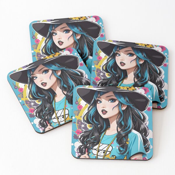 Item preview, Kawaii Witch Anime Girl - Adorable Magical Artwork designed and sold by FuroAI.