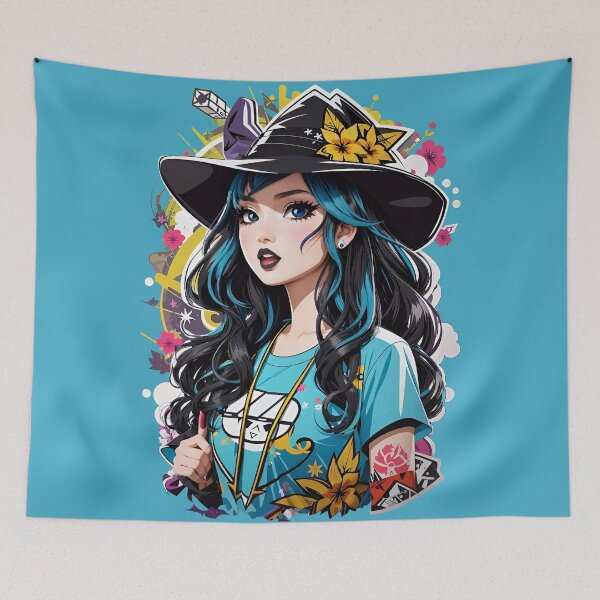 Item preview, Kawaii Witch Anime Girl - Adorable Magical Artwork designed and sold by FuroAI.