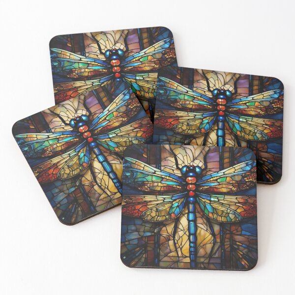 Item preview, Dragonfly Stained Glass Art designed and sold by druidwolfart.