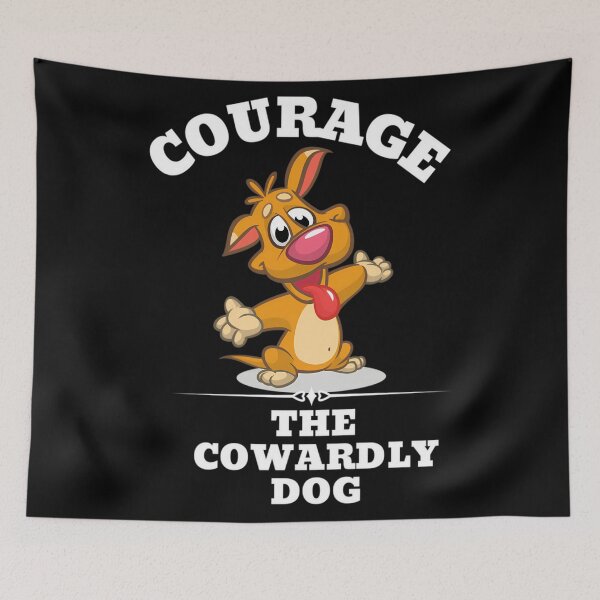 Item preview, Funny Courage The Cowardly Dog Typography And Illustration designed and sold by BoutiqueJungl.