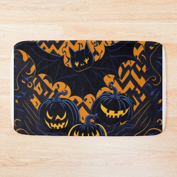 Item preview, Bat Inferno and Cursed Pumpkin Patch Halloween Party Banner designed and sold by FemmeFlair.