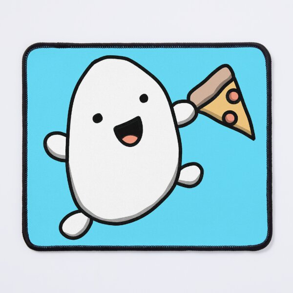 Item preview, Egg Dude Happy with Pizza designed and sold by EgoMachine.