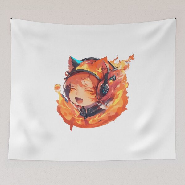 Item preview, Cat Girl with Headphones Ignited by Music designed and sold by ngness.