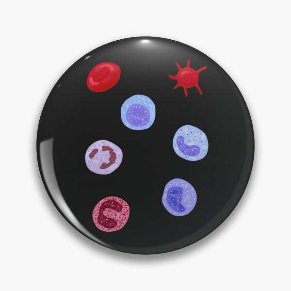 Item preview, Hand Drawn Blood Cells Pattern Black Background designed and sold by SofiaSava01.