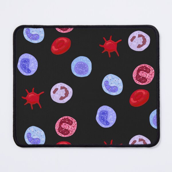 Item preview, Hand Drawn Blood Cells Pattern Black Background designed and sold by SofiaSava01.