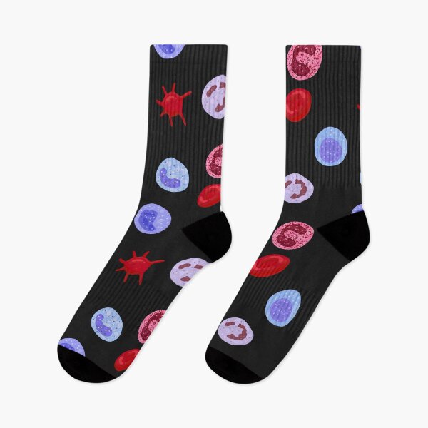 Item preview, Hand Drawn Blood Cells Pattern Black Background designed and sold by SofiaSava01.
