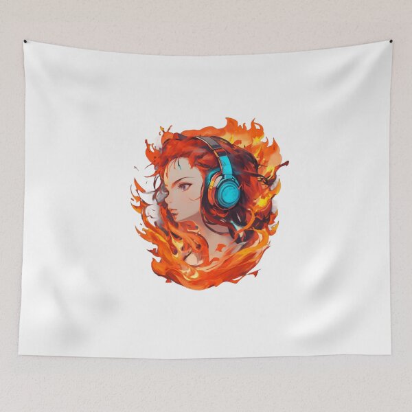 Item preview, Girl with Headphones Ignited by Music designed and sold by ngness.