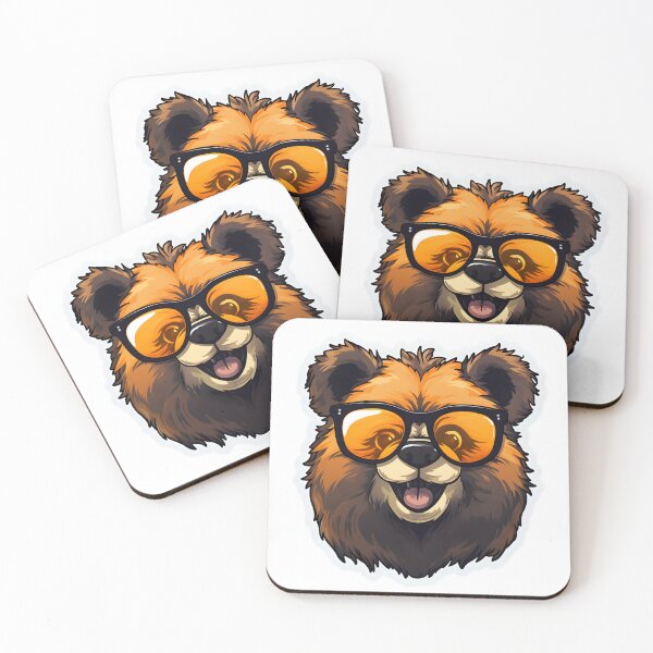 Item preview, Cute Funny Bear with Glasses designed and sold by ZappyP.