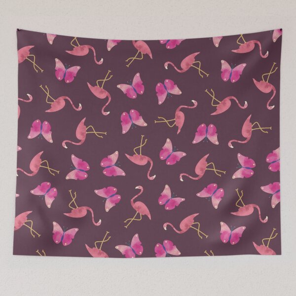 Artikelvorschau, rosa Flamingo Aquarell entworfen und verkauft von obinsuma.