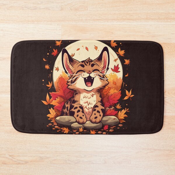 Item preview, Smiling Bob Kitten on Rocks with Full Moon designed and sold by InkedBeasts.