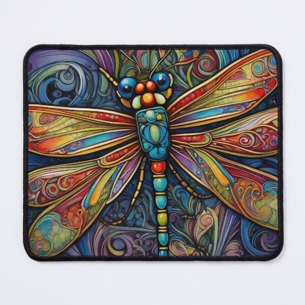 Item preview, Dragonfly Art Nouveau Painting designed and sold by druidwolfart.