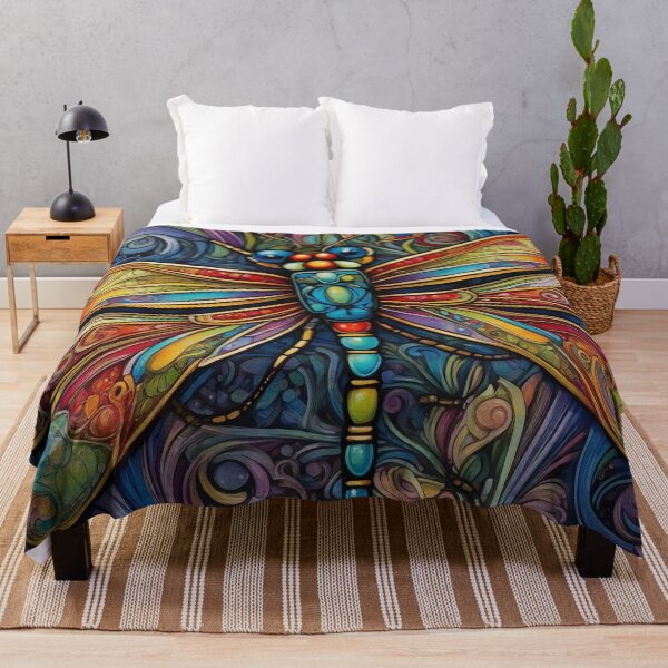 Item preview, Dragonfly Art Nouveau Painting designed and sold by druidwolfart.
