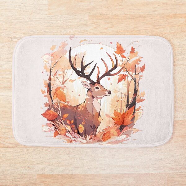 Item preview, Ciervo orgulloso en el bosque de otoño silenciado designed and sold by InkedBeasts.