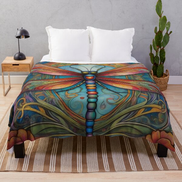 Item preview, Dragonfly Art Nouveau Painting designed and sold by druidwolfart.