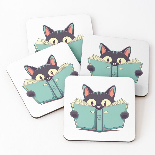 Item preview, Black Cat Reading Book designed and sold by Funny Vintage Stickers And T-Shirts.