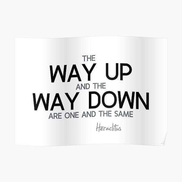 way up, way down: the same - heraclitus Poster