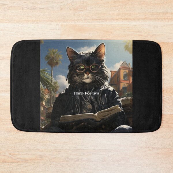 Item preview, California Cool Black Cat Stay Positive designed and sold by Aquablue22.