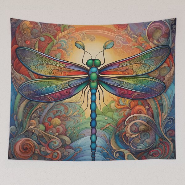 Item preview, Dragonfly Art Nouveau Painting designed and sold by druidwolfart.