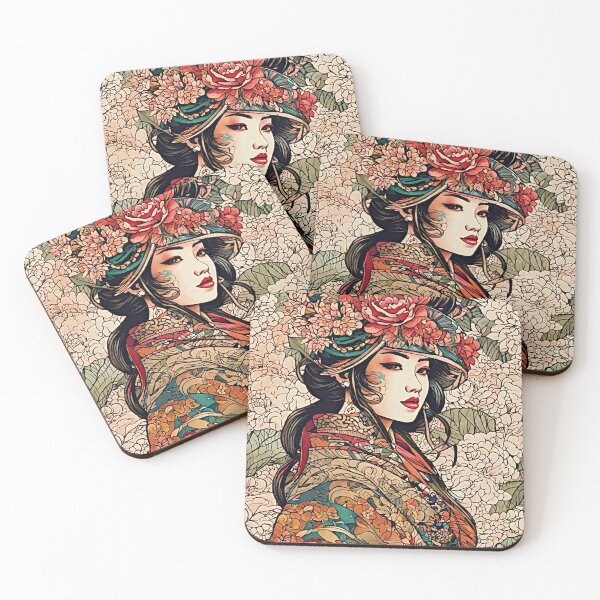 Item preview, In the captivating artwork a Thai lady gracefully adorns herself in traditional Japanese attire blending the elegance of two distinct cultures into a harmonious visual mesterpiece. designed and sold by Best-Art-32.