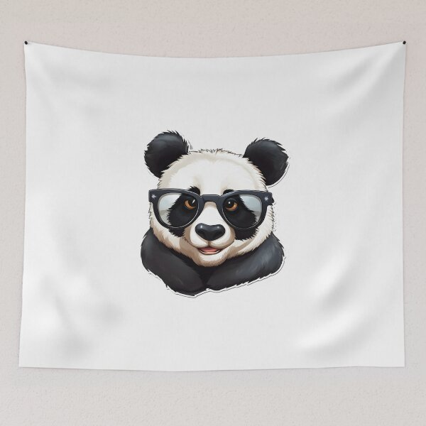 Item preview, Cute Panda Bear with Glasses designed and sold by ZappyP.
