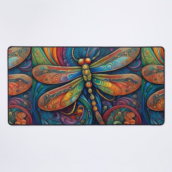 Item preview, Dragonfly Art Nouveau Painting designed and sold by druidwolfart.