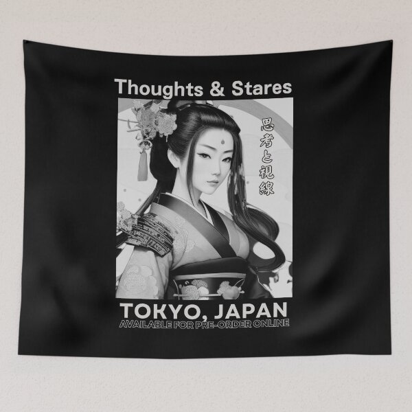 Item preview, Thoughts and Stares with Japanese Kimono woman (modern) designed and sold by Mika2525-smile.