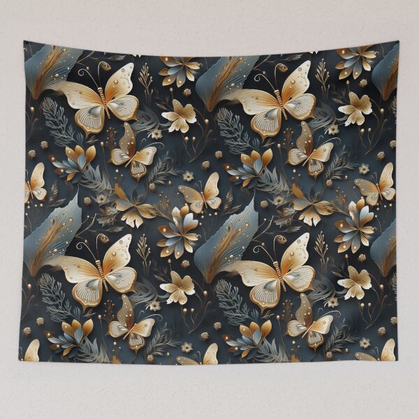 Item preview, Night time moths and leaves designed and sold by Lewis-mart.